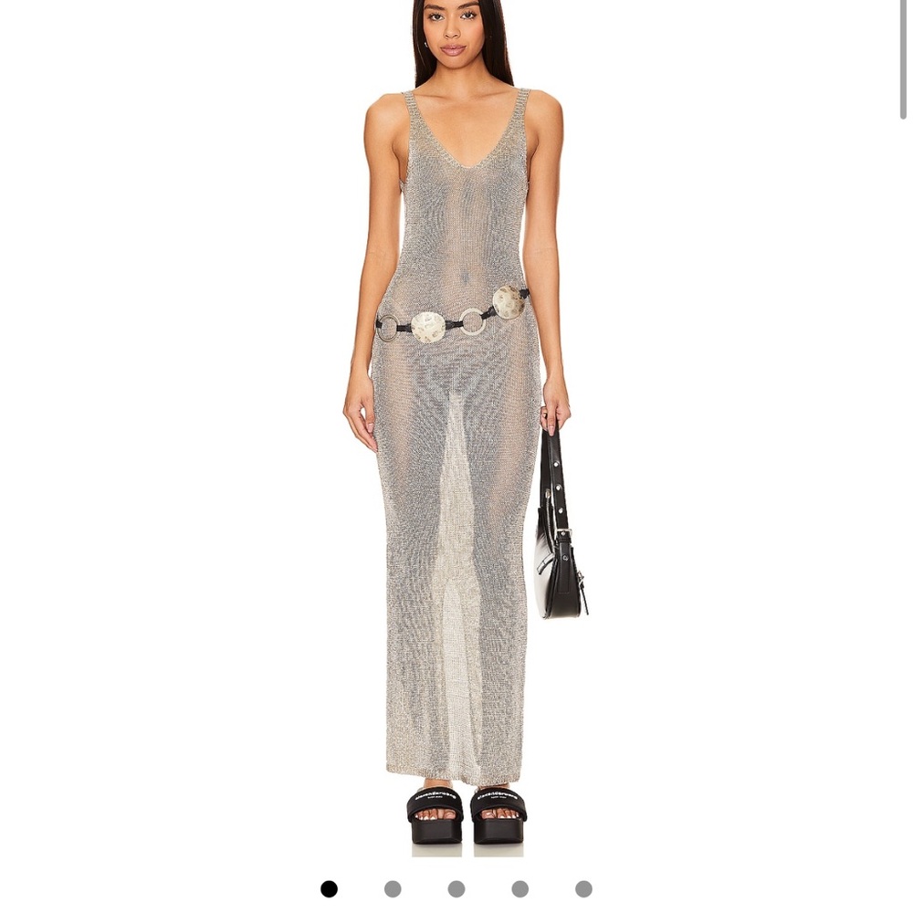 Superdown Egon Maxi Dress in Gold